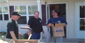 Vinnie Organtini supervising the move