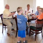 capturing an appreciative senior